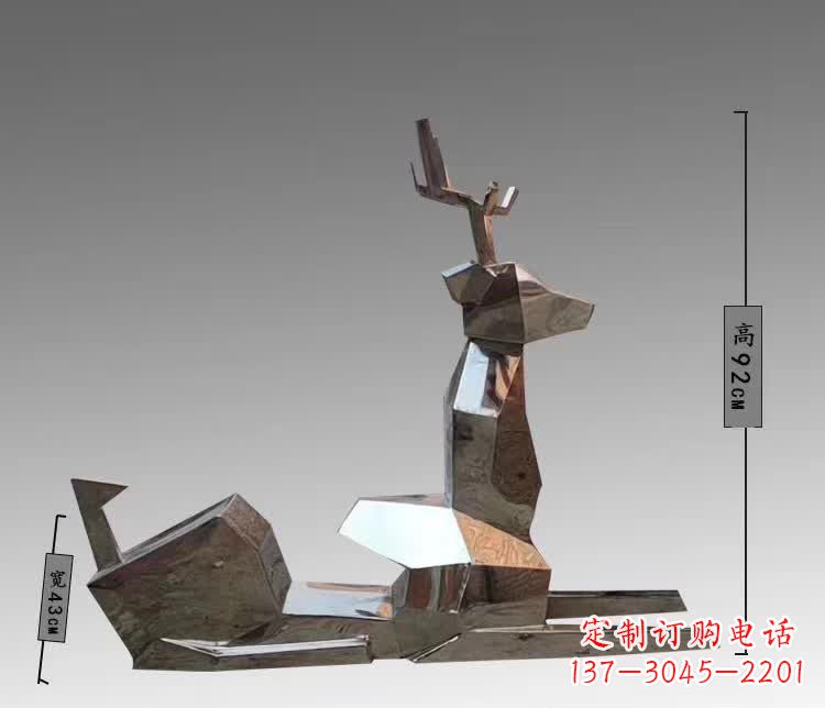 烟台中领雕塑为您带来一款全新的不锈钢梅花鹿雕…