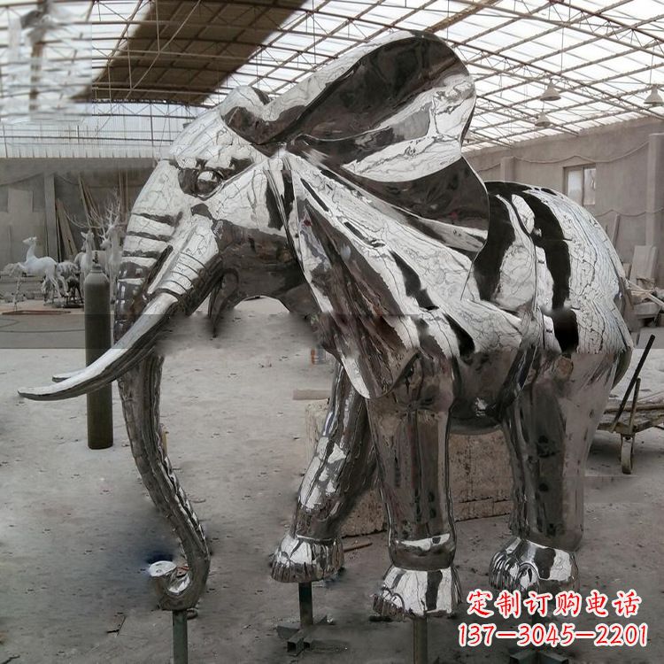 烟台中领雕塑推出一款全新的大象雕塑,表面采用…
