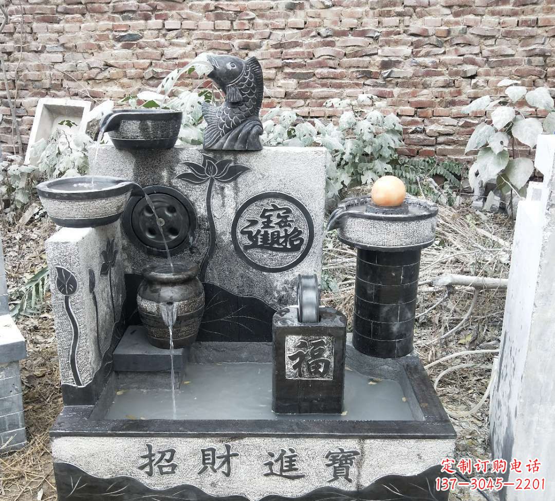 烟台领雕水池雕塑:定制你的招财水池