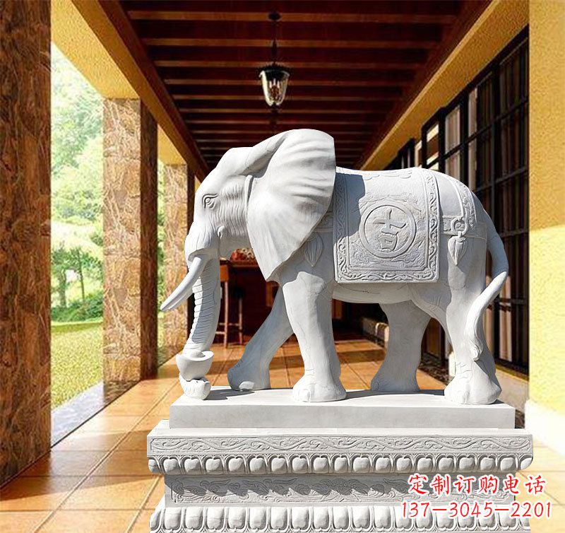烟台领雕塑:打造经典石雕大象