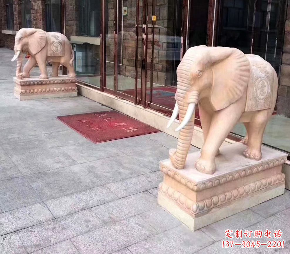 烟台中领雕塑--精美大象雕塑