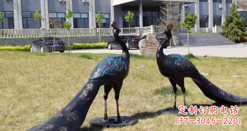 烟台领雕塑-孔雀铜雕,高雅精美的艺术精品