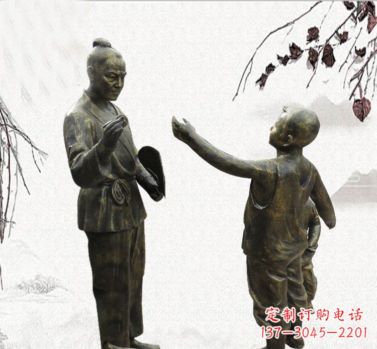 烟台孔融让梨铜雕,专业定制高品质