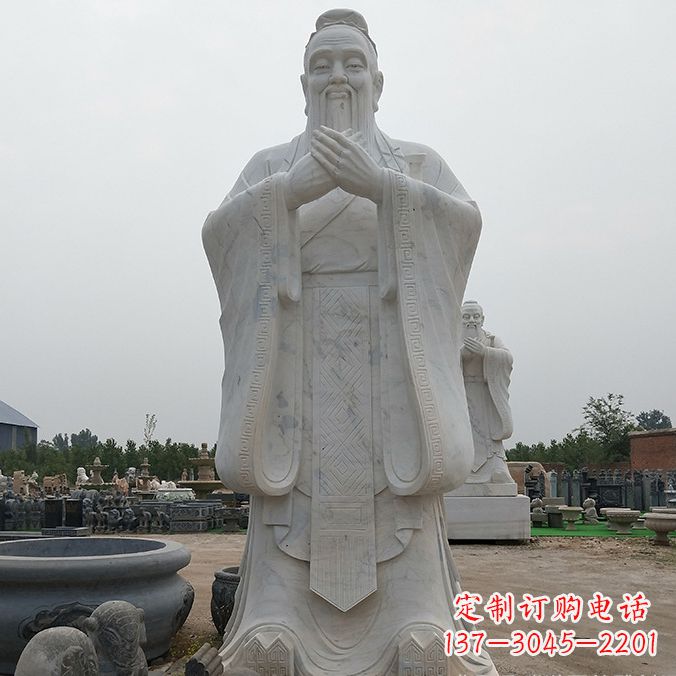 烟台孔子玻璃钢雕塑