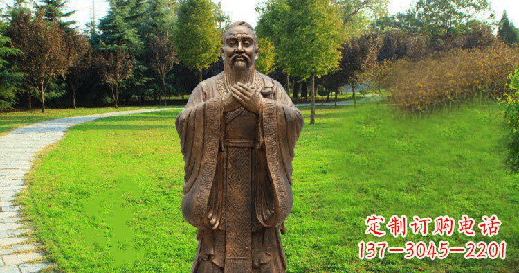 烟台传承中国历史文化,具有永恒魅力的孔子公园铜雕