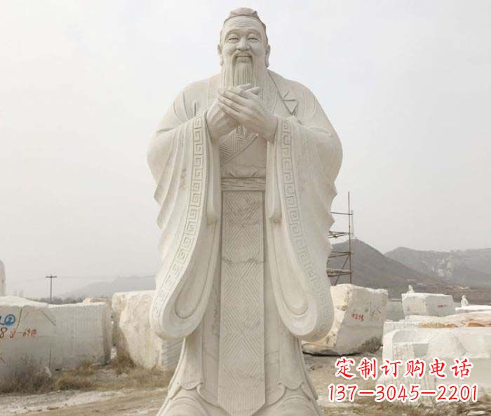 烟台以孔子崇高形象设计独一无二的雕塑
