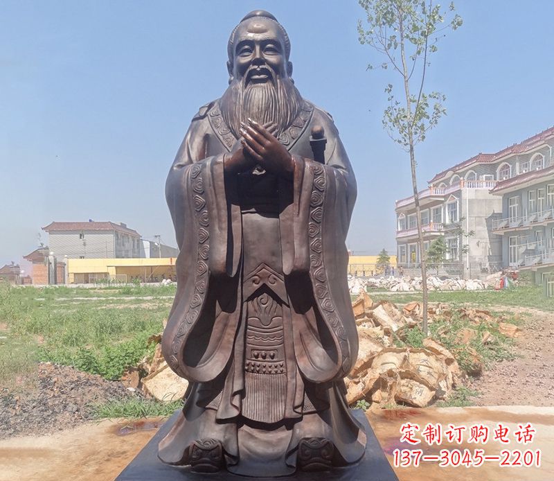 烟台拥有历史传承的孔子铜雕