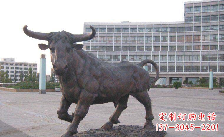 烟台老牛动物广场铜雕,专业定制精美动物雕塑