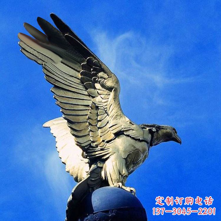 烟台唯美老鹰玻璃钢仿铜雕塑玻璃钢雕塑以其简约…