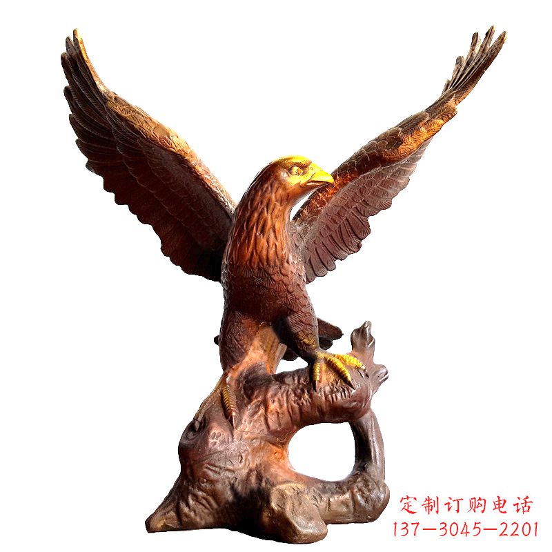 烟台中领雕塑推出的老鹰展翅铜雕绝对是一件可以…