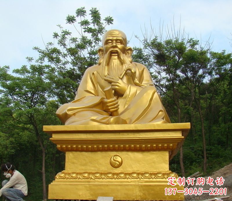 烟台拥有传统文化精髓的老子铜雕