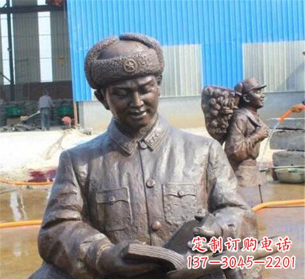 烟台中领雕塑:雷锋名人铜雕