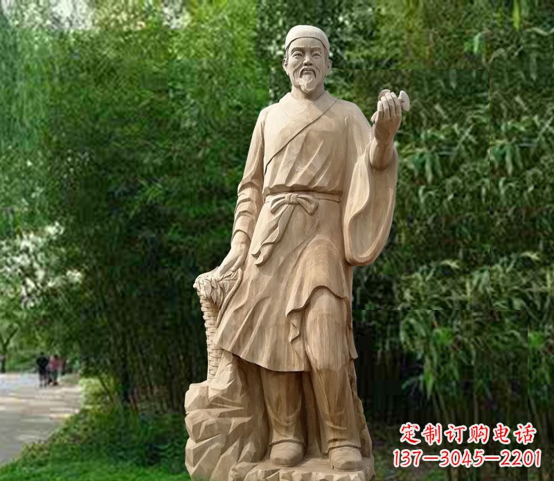 烟台精美雕塑——李时珍大理石雕塑