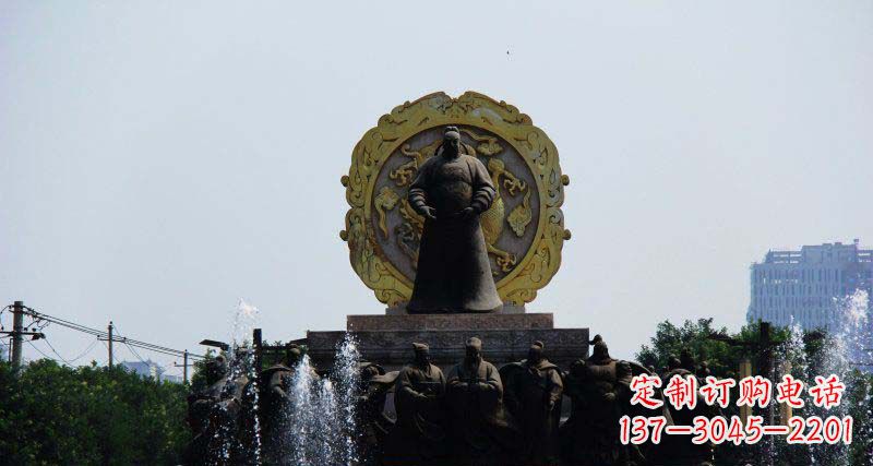 烟台李世民古代名人铜雕