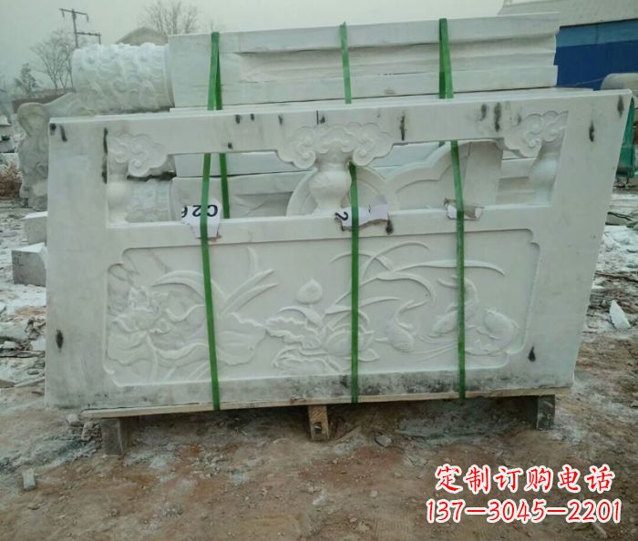 烟台高端汉白玉栏板雕塑,精致装点你的空间