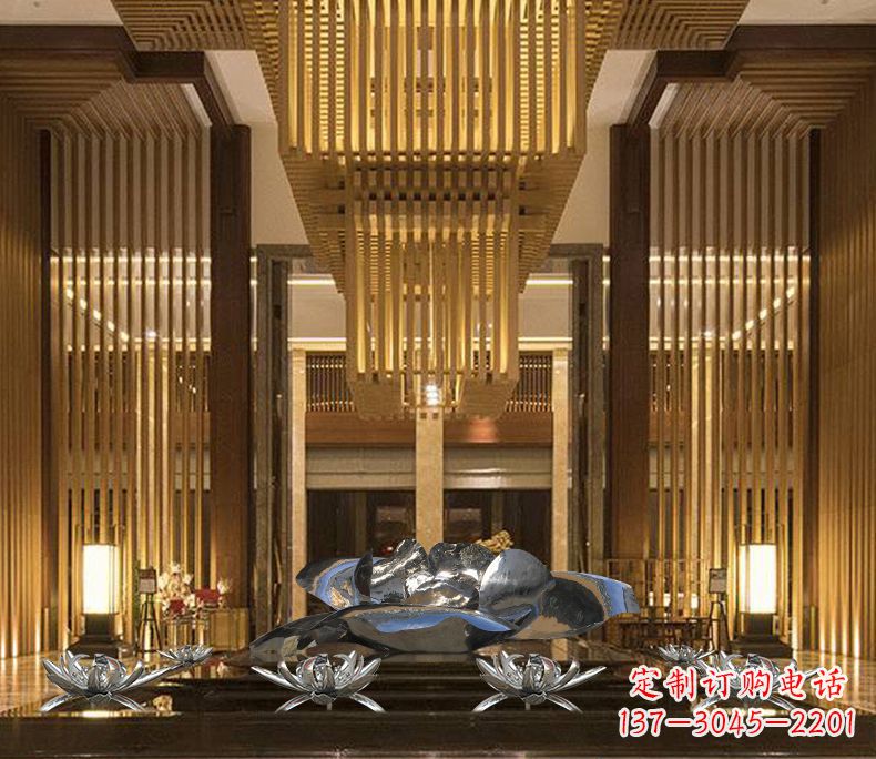 烟台专业定制莲花不锈钢雕塑