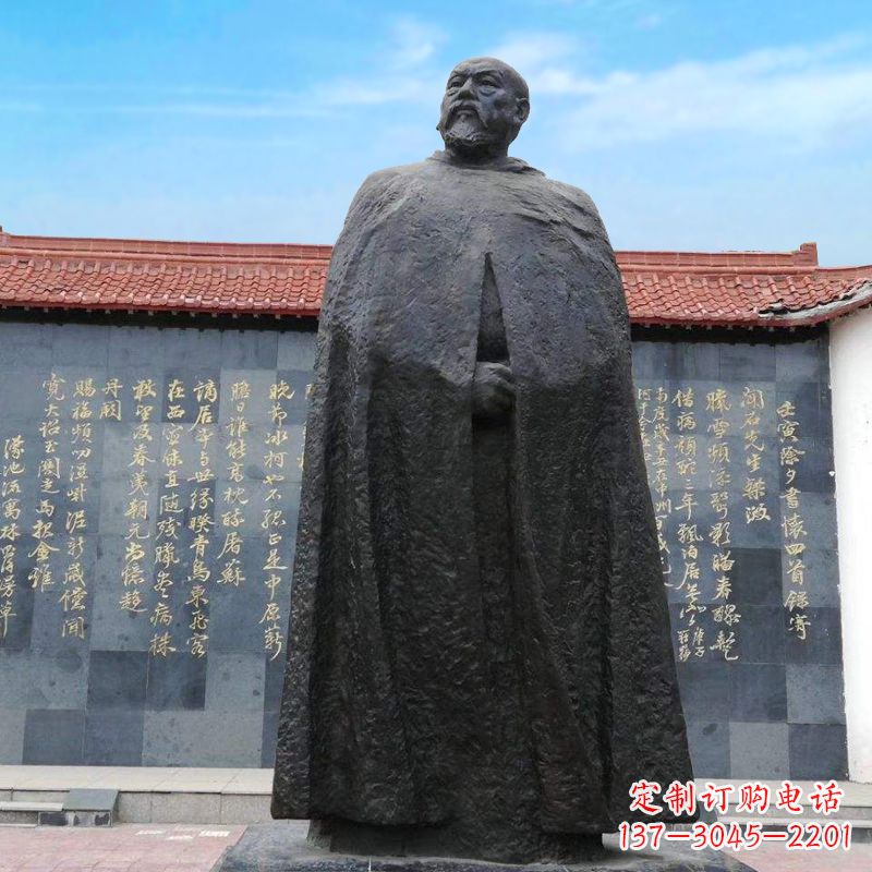 烟台精美手工雕刻林则徐铜雕像