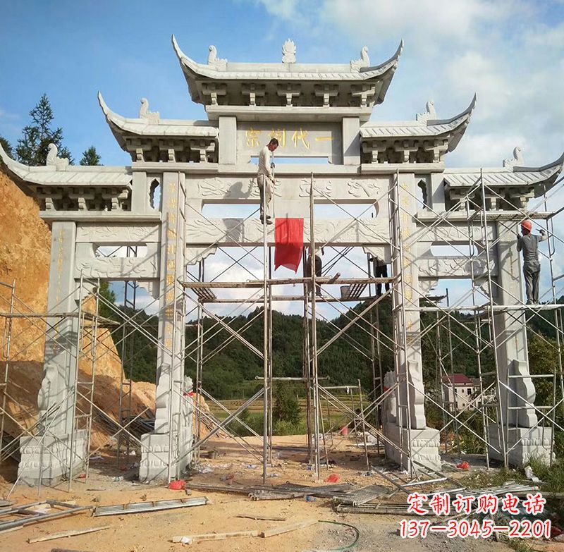 烟台临高石雕牌坊公园,让您找到最好的牌坊雕塑