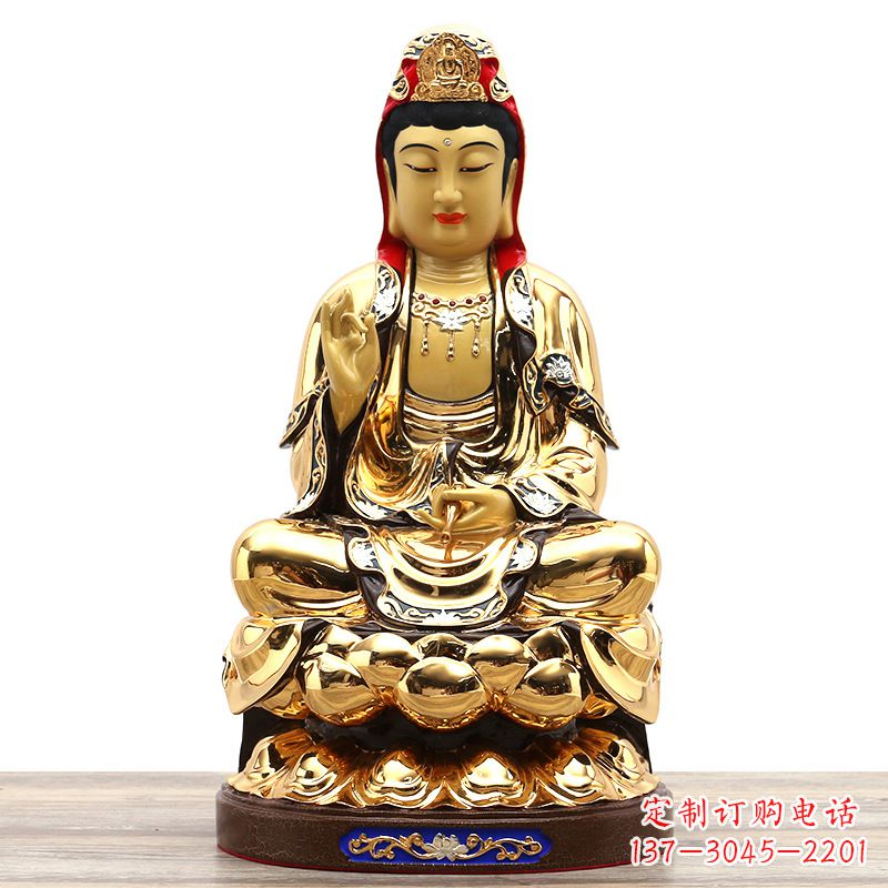 烟台荣耀观世音,精巧纯铜雕塑