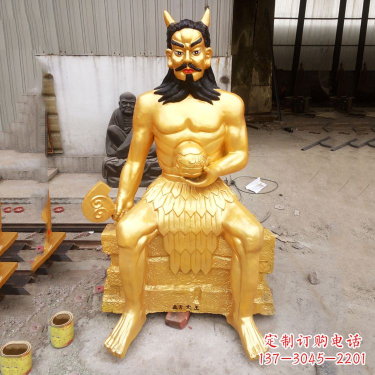 烟台鎏金神农氏炎帝神像
