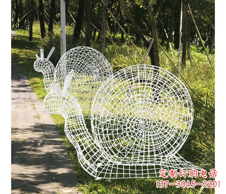 烟台精致镂空不锈钢蜗牛雕塑