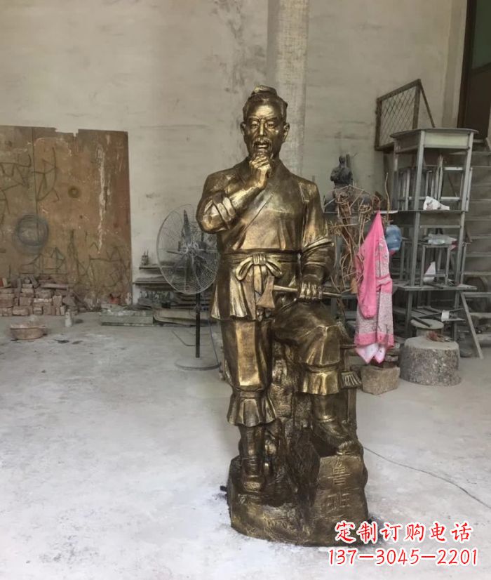 烟台鲁班古代名人铜雕