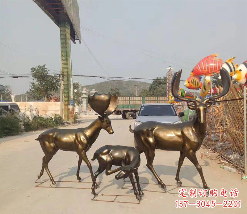 烟台优雅古典风格的动物铜雕
