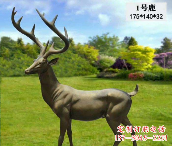 烟台鹿铜雕,尽显动物精髓