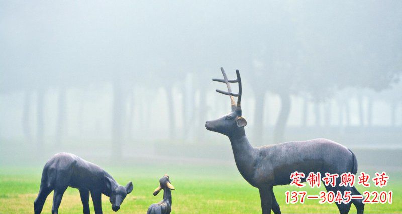 烟台鹿一家:精美绝伦的动物铜雕