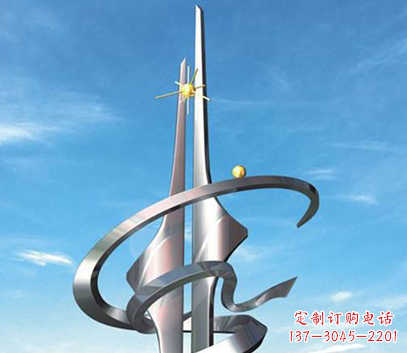 烟台螺旋飘带广场雕塑