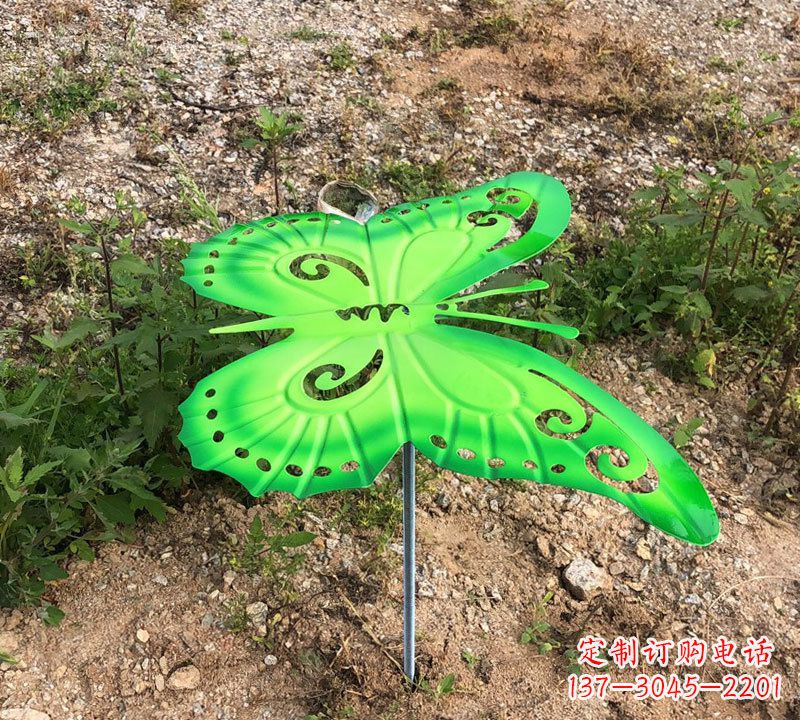 烟台绿色不锈钢蝴蝶雕塑
