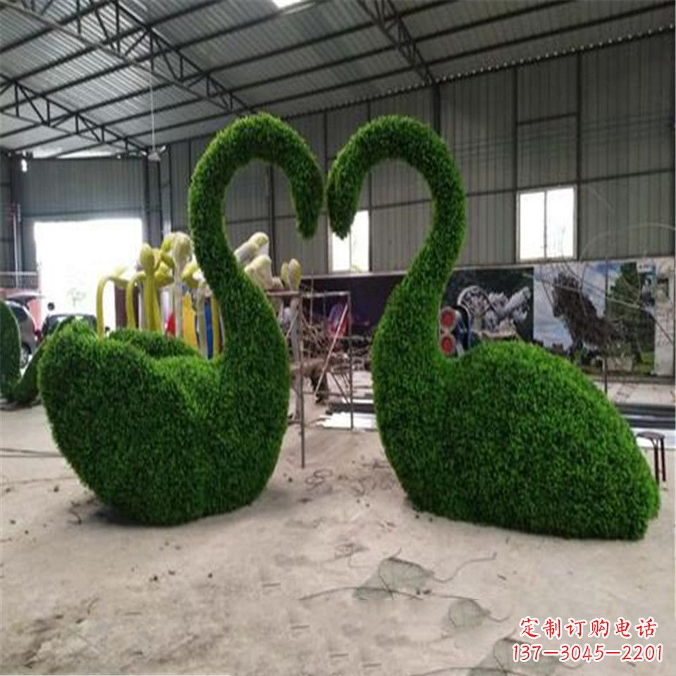 烟台绿植抽象特制天鹅雕塑