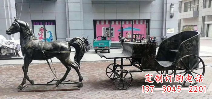 烟台高质量马车景观铜雕