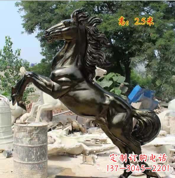 烟台马到成功铜雕 (2)