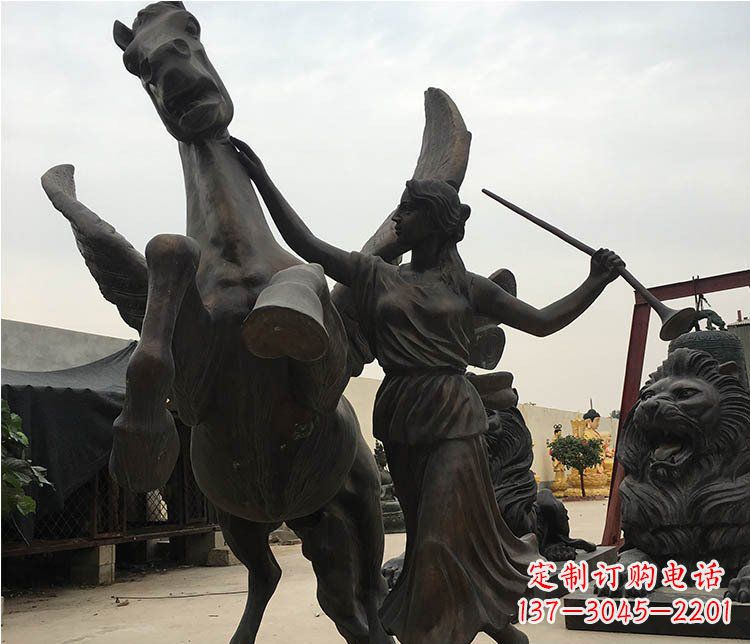 烟台马动物铸铜广场铜雕摆件 (2)
