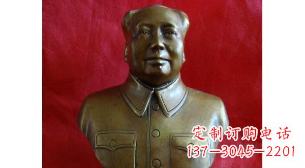 烟台毛主席伟人胸像铜雕,精美纳米工艺制作