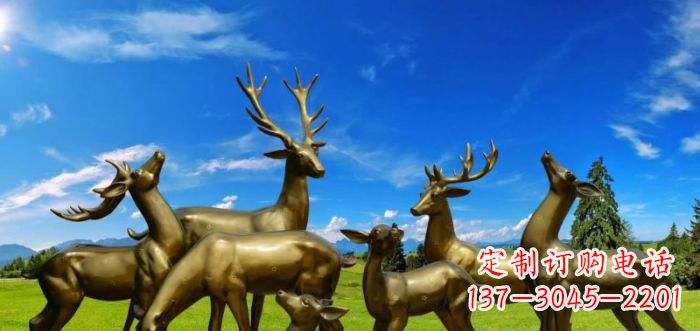 烟台静谧之美,梅花鹿铜雕装点你的家