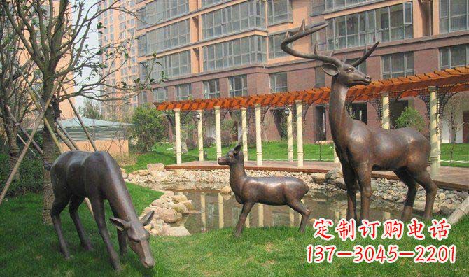 烟台梅花鹿雕塑,永葆大自然的美丽