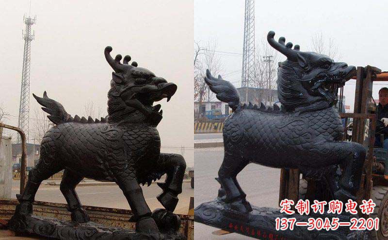 烟台艺术精灵---麒麟神兽铜雕