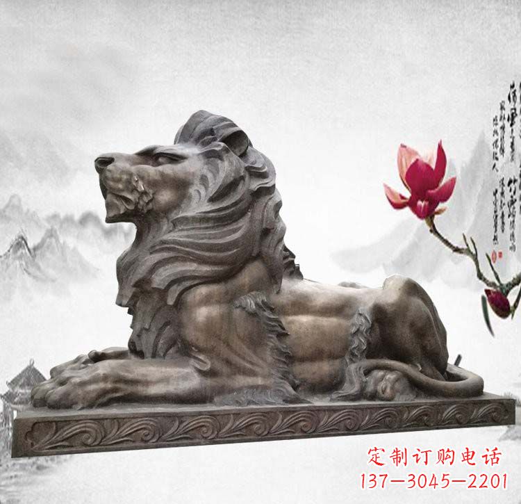 烟台经典西洋欧式铜雕狮子