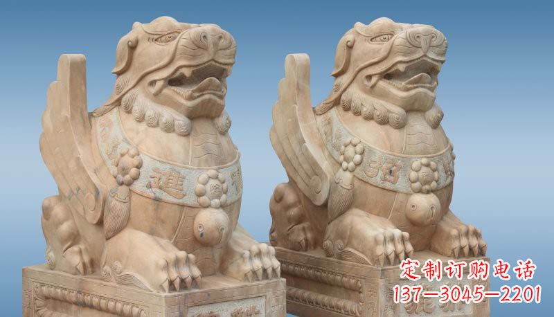 烟台中领雕塑:传承古老传统,精心雕琢貔貅石雕