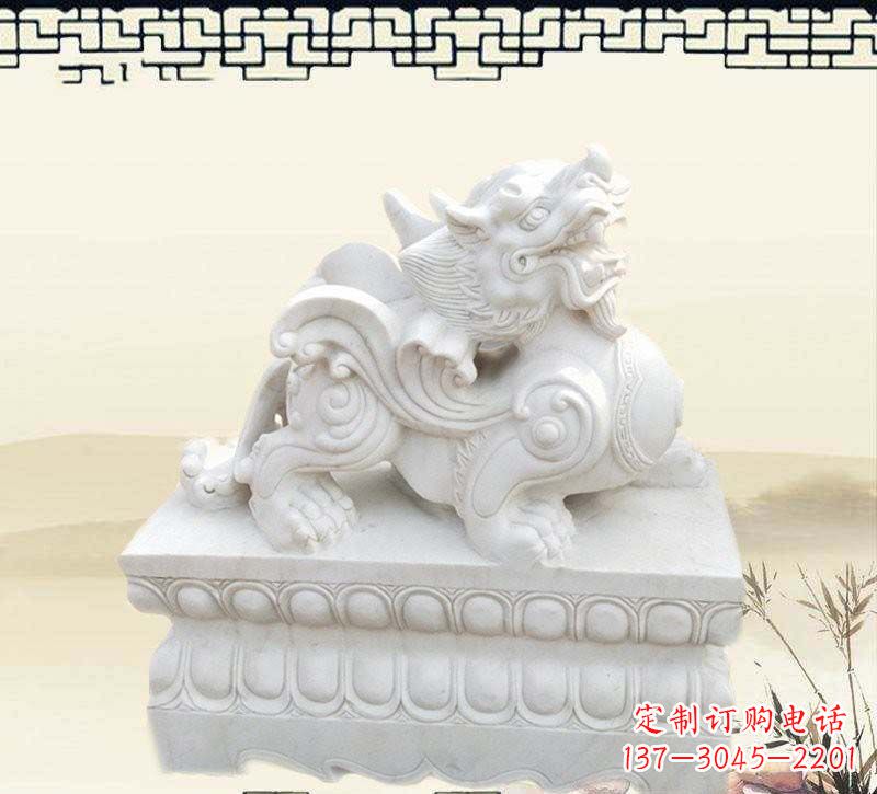 烟台门口招财貔貅石雕