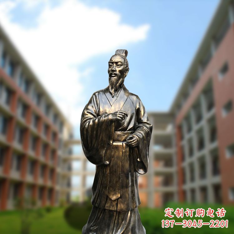 烟台精美艺术,历久弥新的孟子玻璃钢仿铜雕像