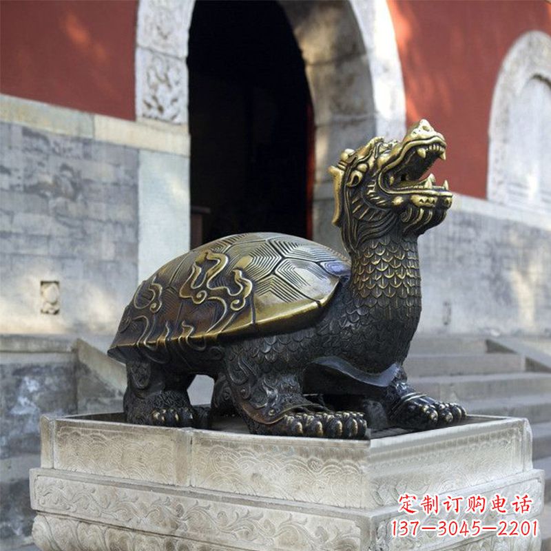烟台弥勒佛坐赑屃雕塑,神秘而古老