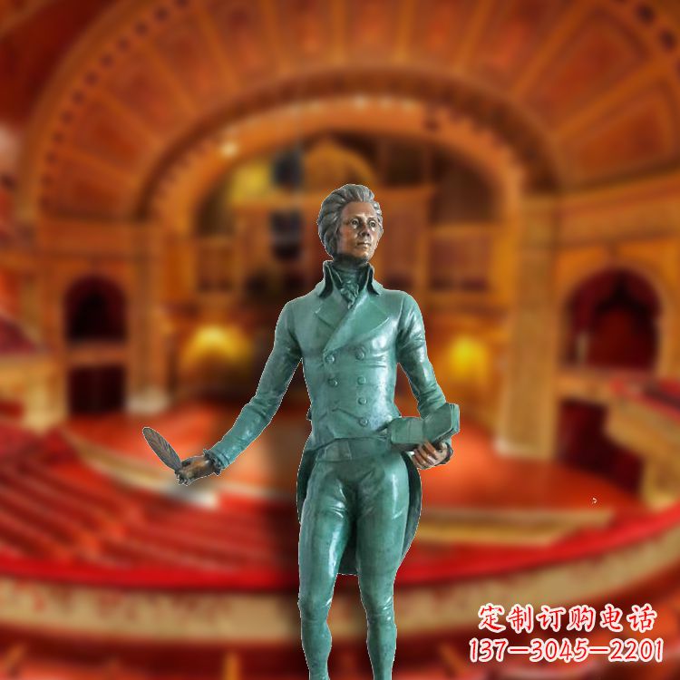 烟台莫扎特彩绘雕塑