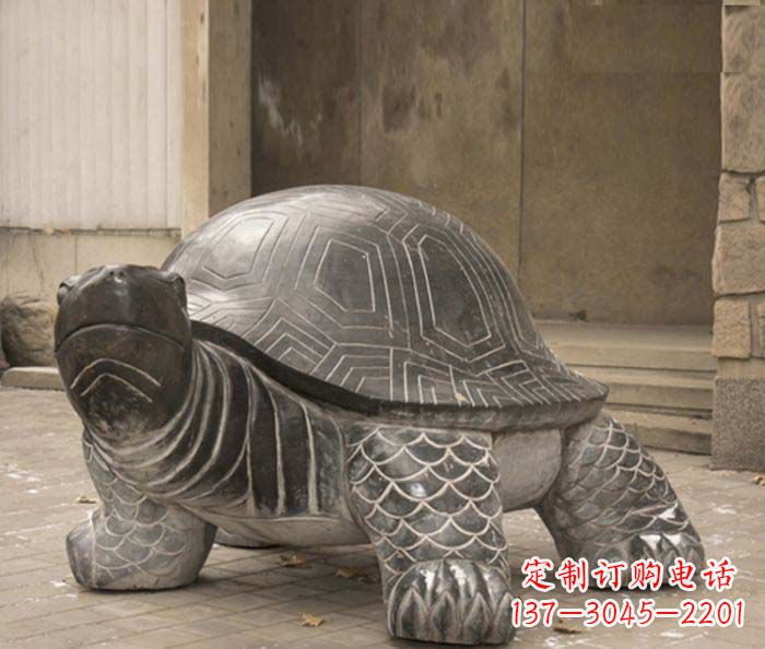 烟台母子乌龟公园动物石雕