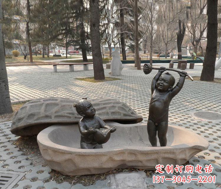 烟台中领雕塑:拿莲蓬和石榴,让铜雕流传爱的美好