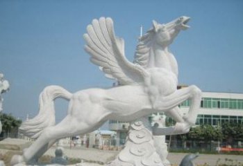 烟台精美祥云飞马石雕，古朴大气