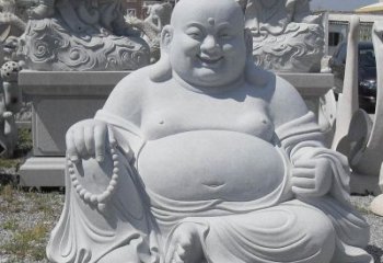 烟台精美高雅的汉白玉弥勒佛雕像
