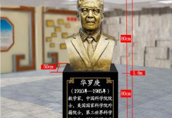 烟台精美的华罗庚玻璃钢仿铜雕塑
